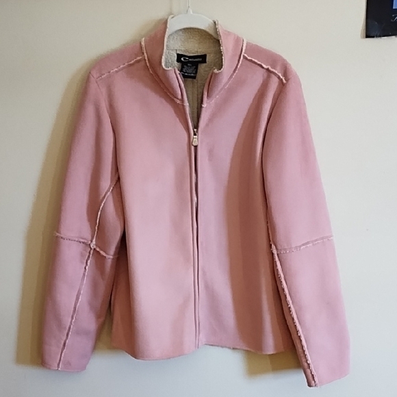 Estudio Jackets & Blazers - PINK SUEDE JACKET BT ESTUDIO.
